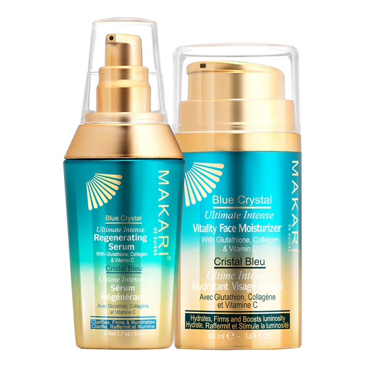 Makari Blue Crystal Serum and Moisturiser Duo