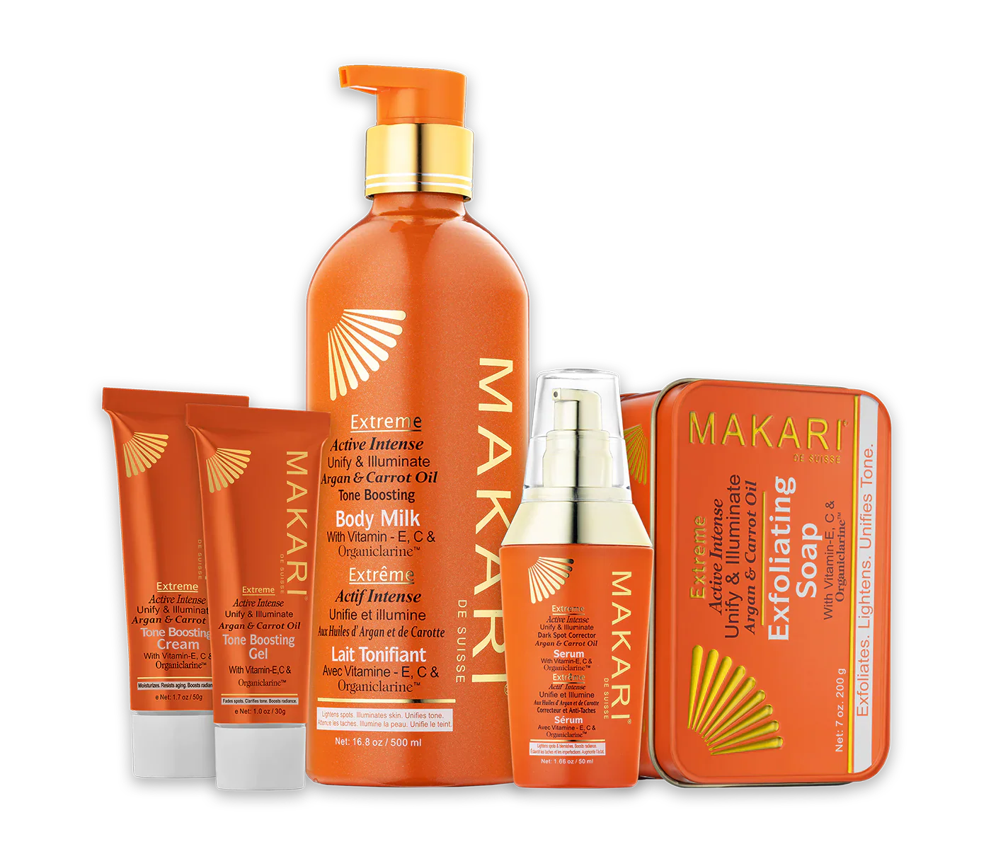 Makari Extreme Argan & Carrot Oil - 5 pc Face and Body Kit